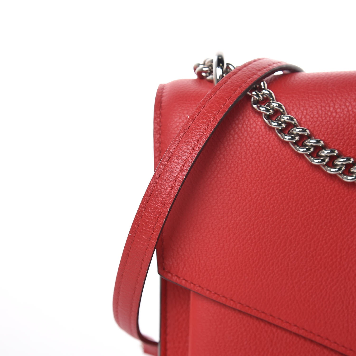 Louis Vuitton Soft Calfskin Mylockme Chain Bag BB Rubis 8 of 9