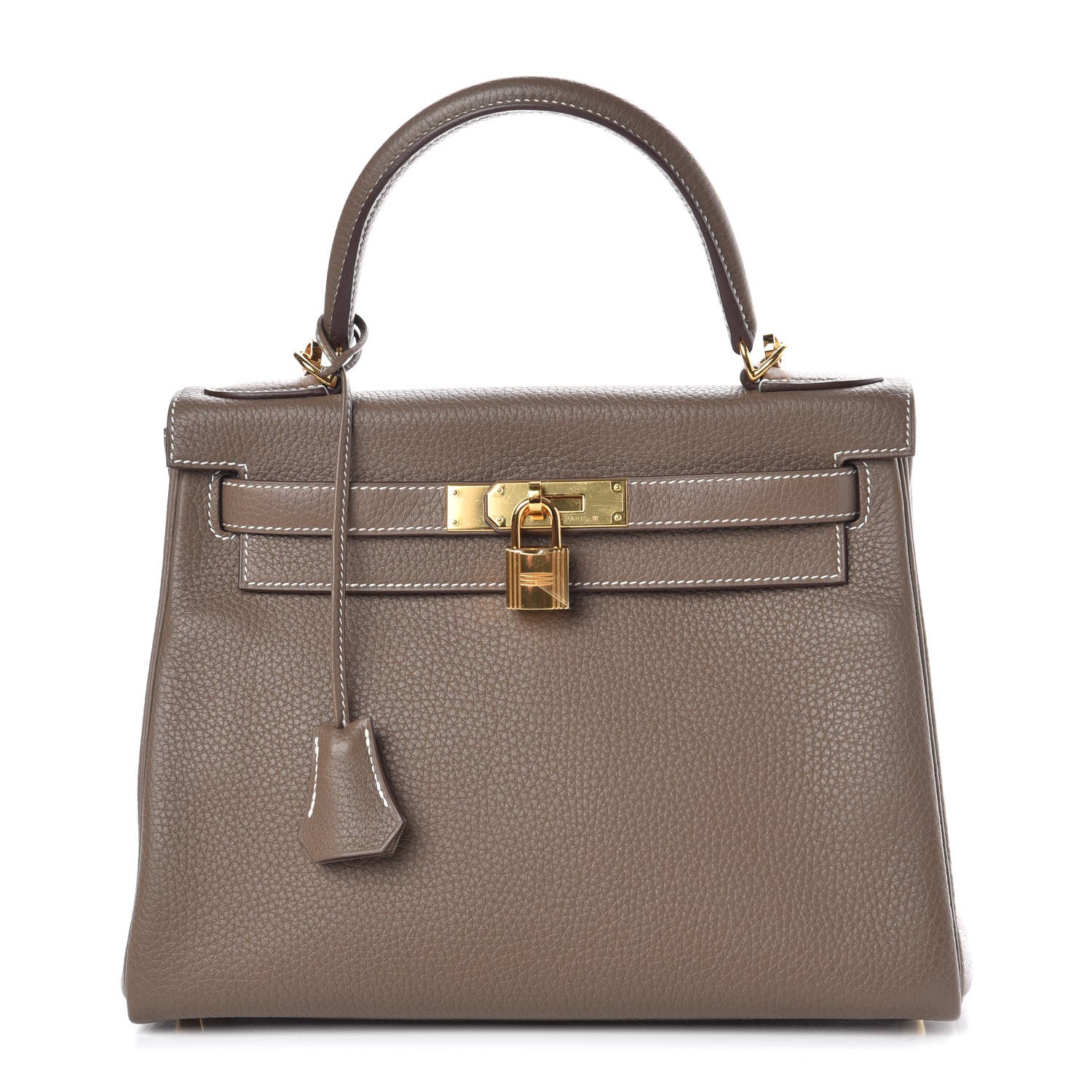 Hermes Taurillon Clemence Kelly Retourne 28 Etoupe 1 of 38