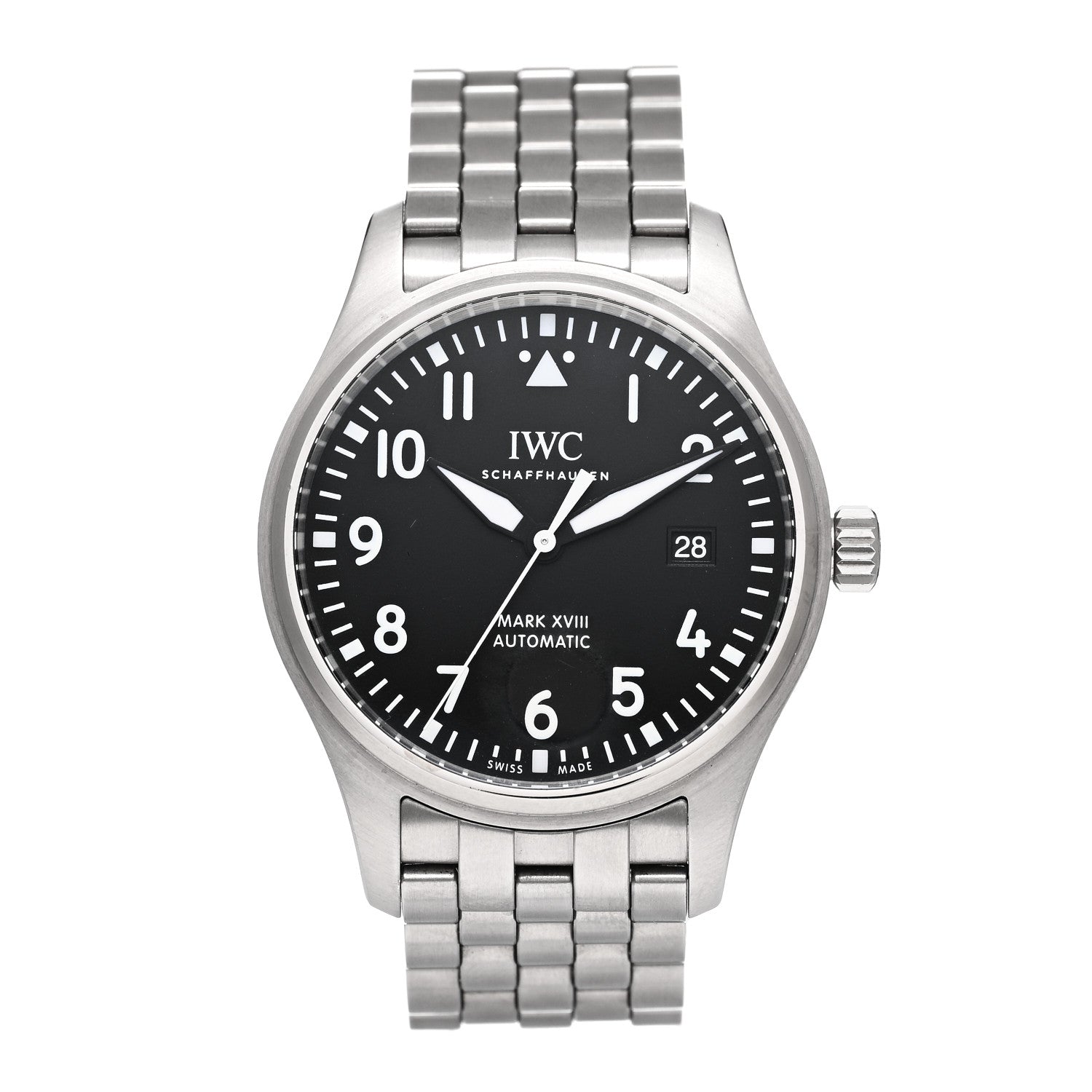 IWC Stainless Steel 40mm Mark XVIII Automatic Watch Black IW327015 1 of 5