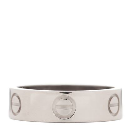 Cartier 18K White Gold 5.5mm LOVE Ring 55 7.25 1 of 5