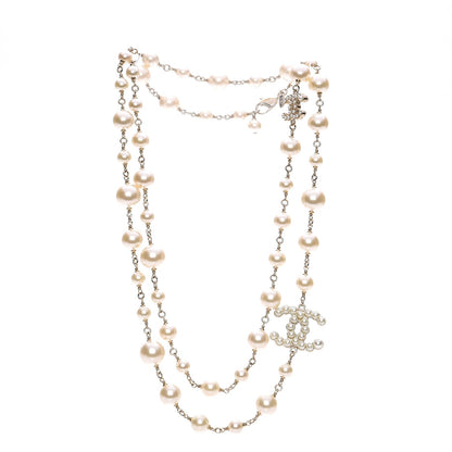 Chanel Pearl CC Long Necklace Gold 3 of 5
