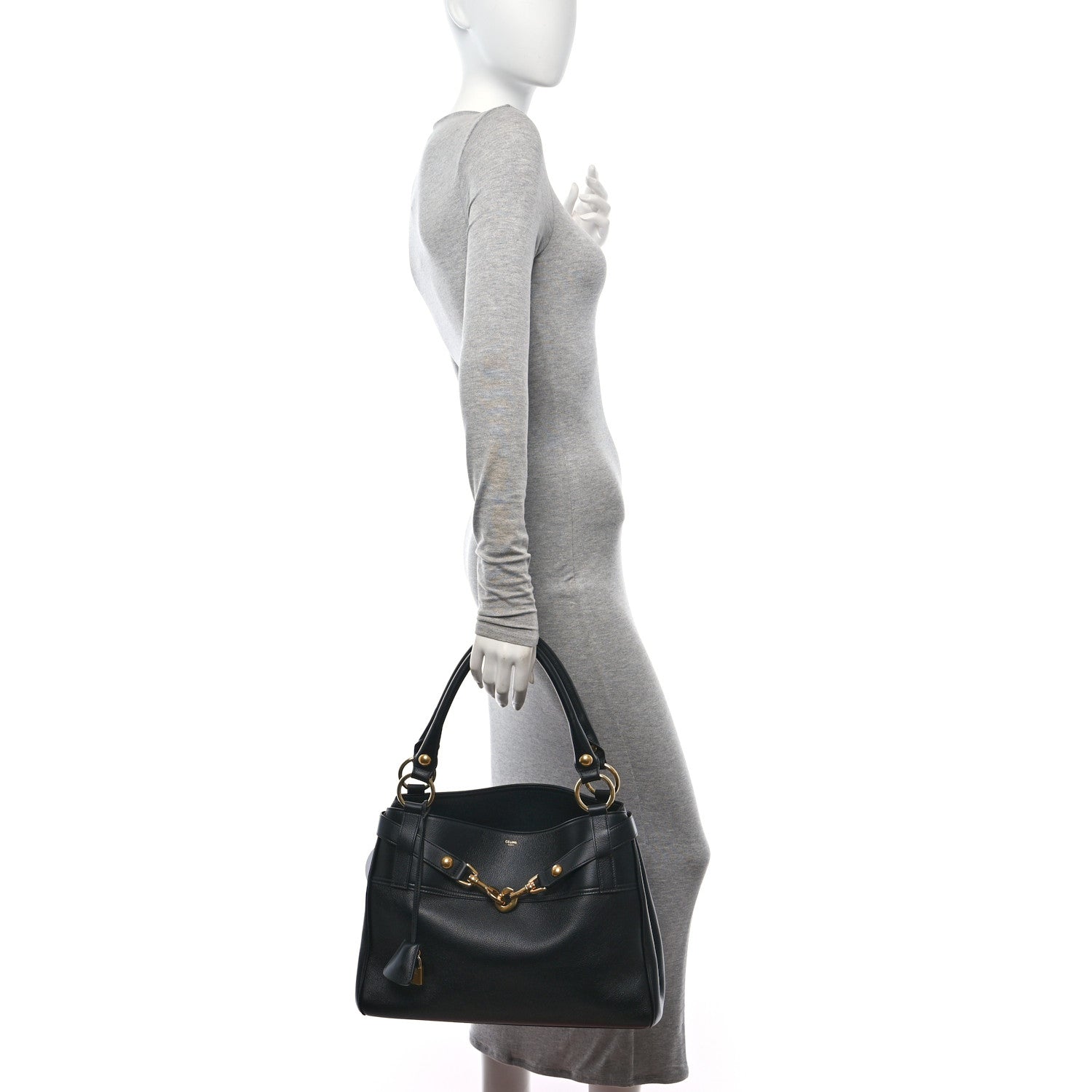 Celine Supple Calfskin Medium Annabel Black 2 of 13
