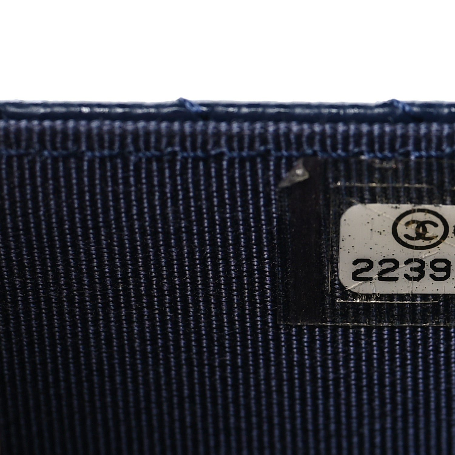 Chanel Caviar Chevron Quilted Wallet On Chain WOC Navy 8 of 12