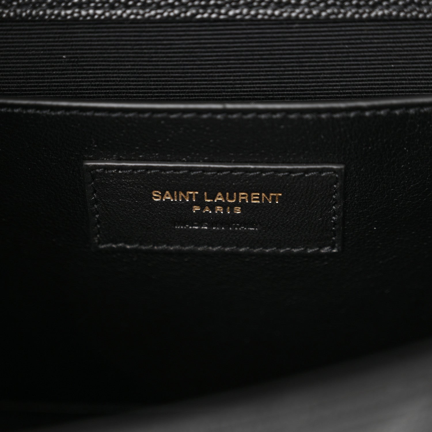 Saint Laurent Grain De Poudre Textured Mixed Matelasse Triquilt Medium Monogram Satchel Black 6 of 12