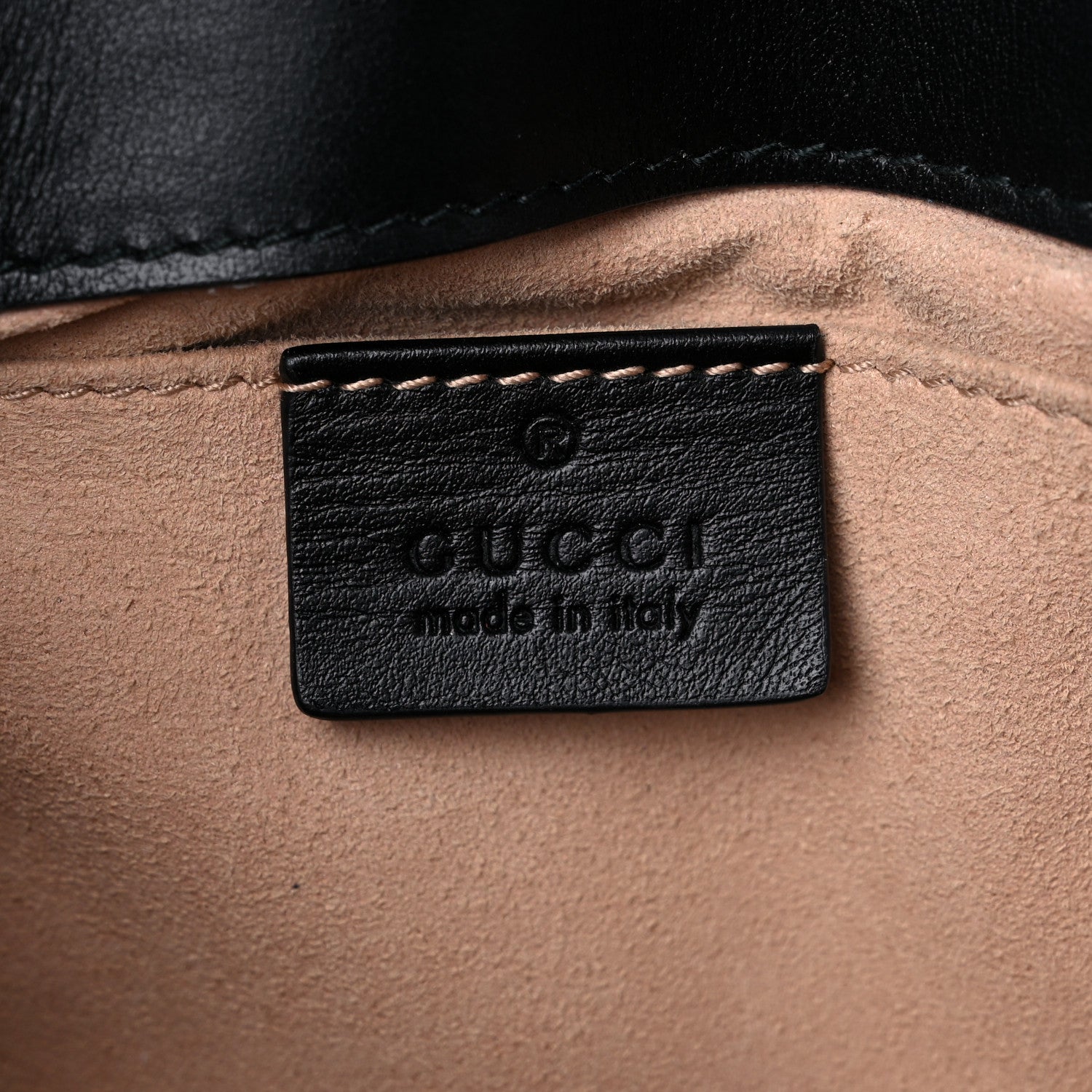 Gucci Calfskin Matelasse Mini GG Marmont Shoulder Bag Black 5 of 10