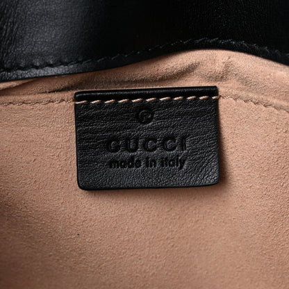 Gucci Calfskin Matelasse Mini GG Marmont Shoulder Bag Black 5 of 10