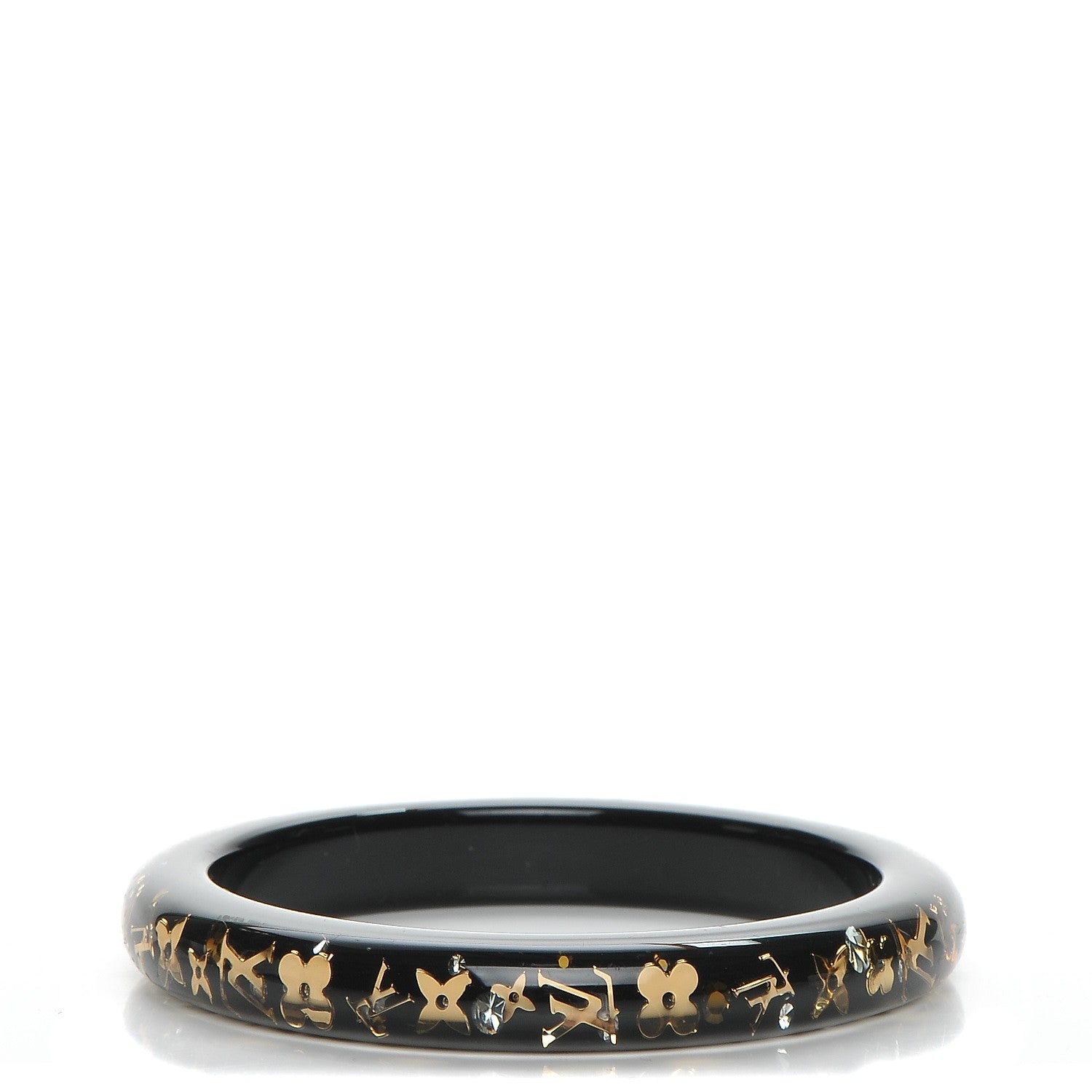 Louis Vuitton Resin Swarovski Medium Inclusion Bracelet PM Black 1 of 4