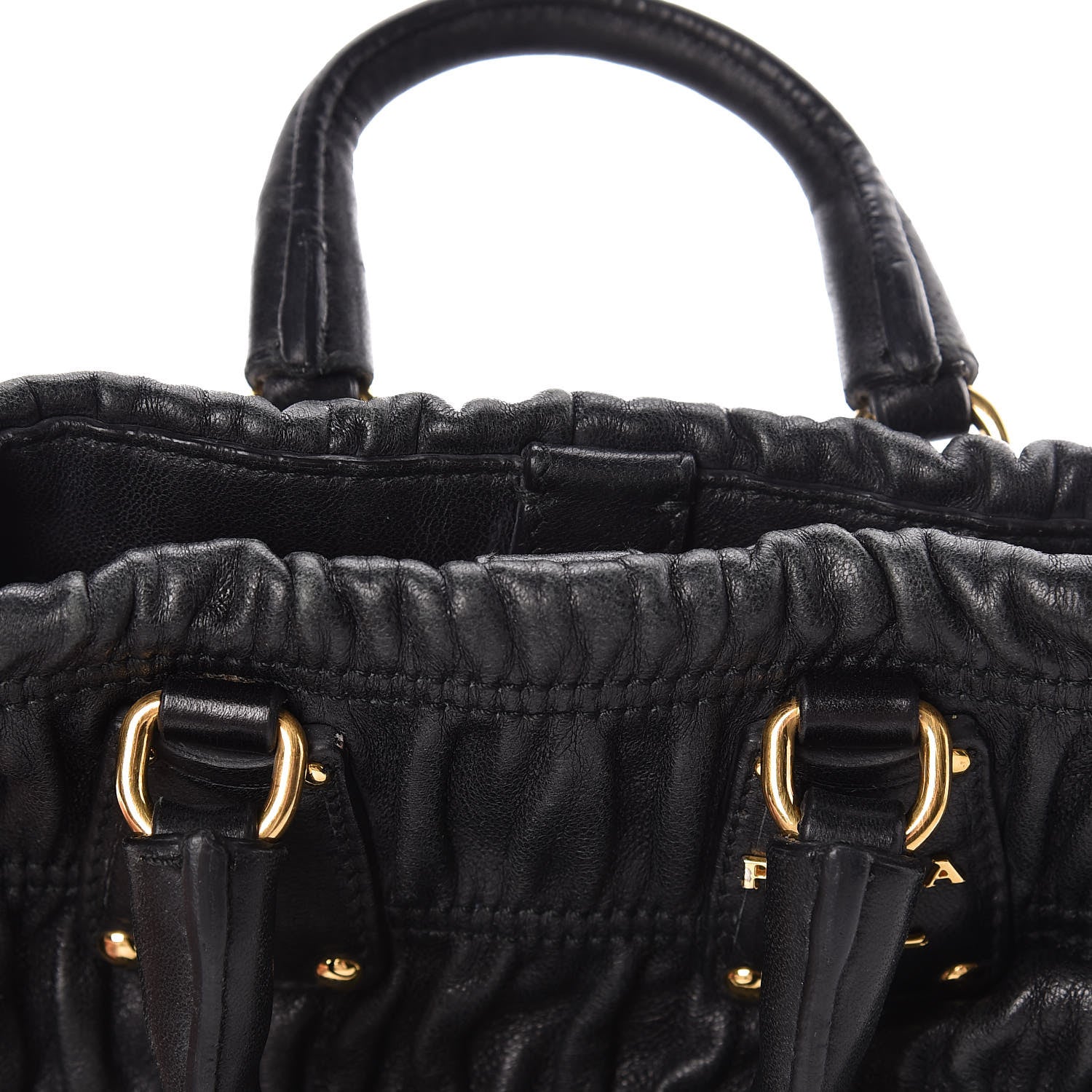 Prada Nappa Gaufre Mini Crossbody Bag Black 13 of 16