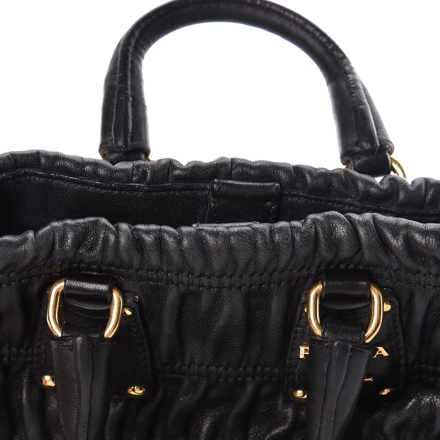 Nappa Gaufre Mini Crossbody Bag Black