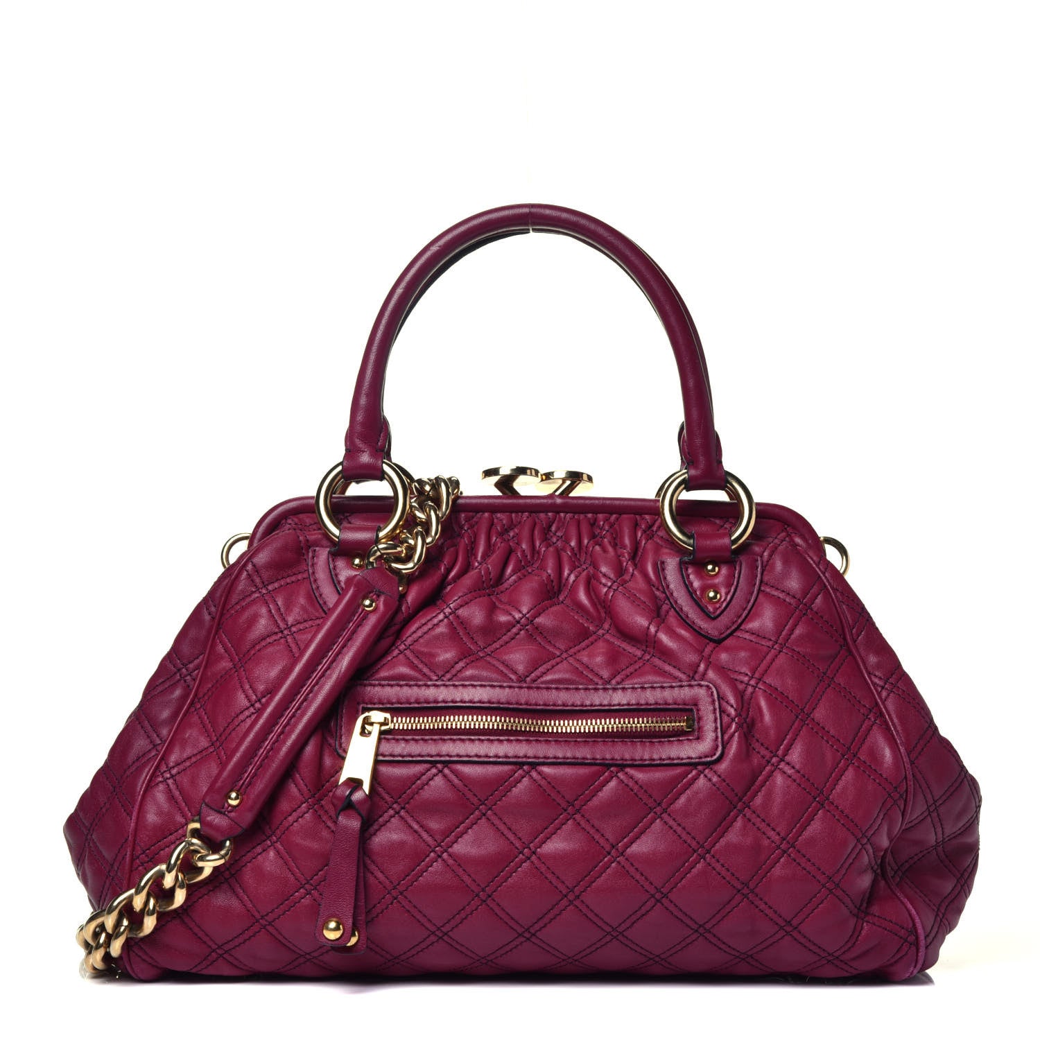Marc Jacobs Lambskin Quilted Stam Violet 1 of 10