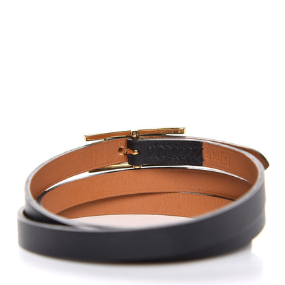Hermes Chamonix Hapi 3 Triple Tour Wrap Bracelet M Black 4 of 10