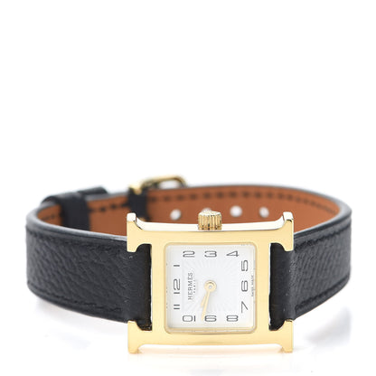Hermes Stainless Steel Epsom 17.2mm Heure H Hour Quartz Watch Noir 2 of 5