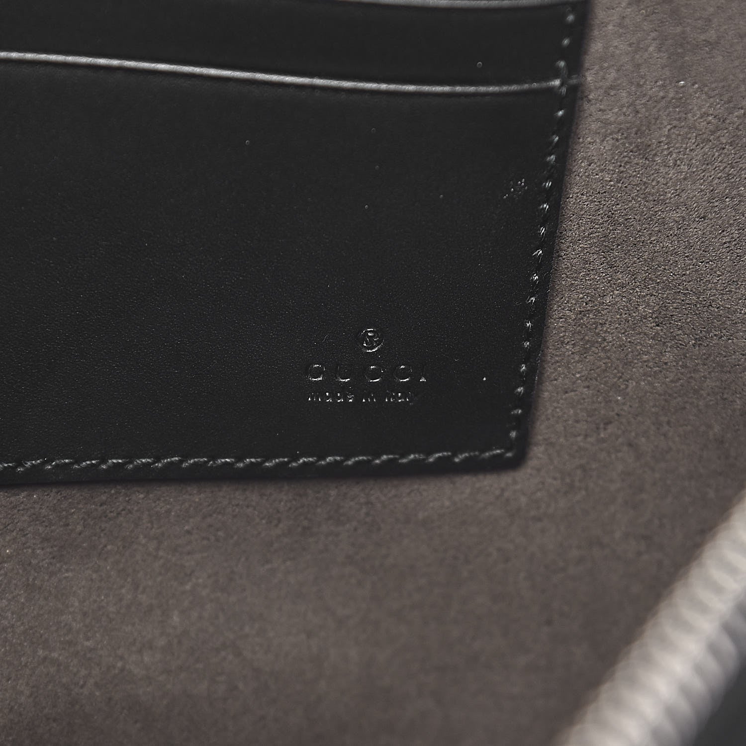 Gucci GG Supreme Monogram Zip Wristlet Pouch Beige Black 6 of 10