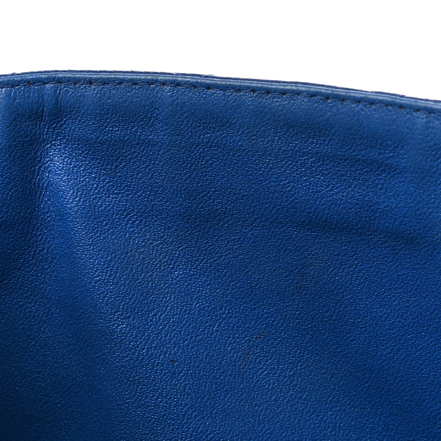 Caviar Quilted Jumbo Single Flap Blue