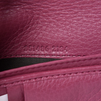 Gucci Pebbled Calfskin Medium Soho Zip Around Wallet Peonia Flower 7 of 8