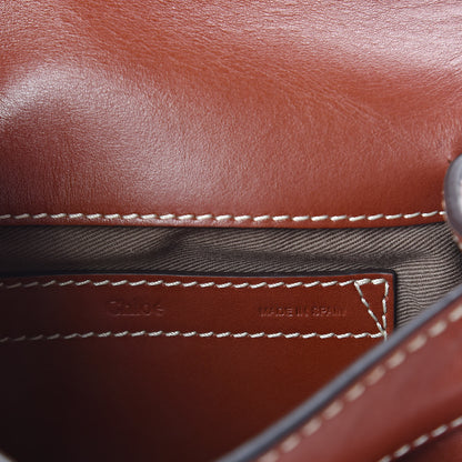 Chloe Shiny Calfskin Mini Marcie Round Crossbody Bag Sepia 6 of 9