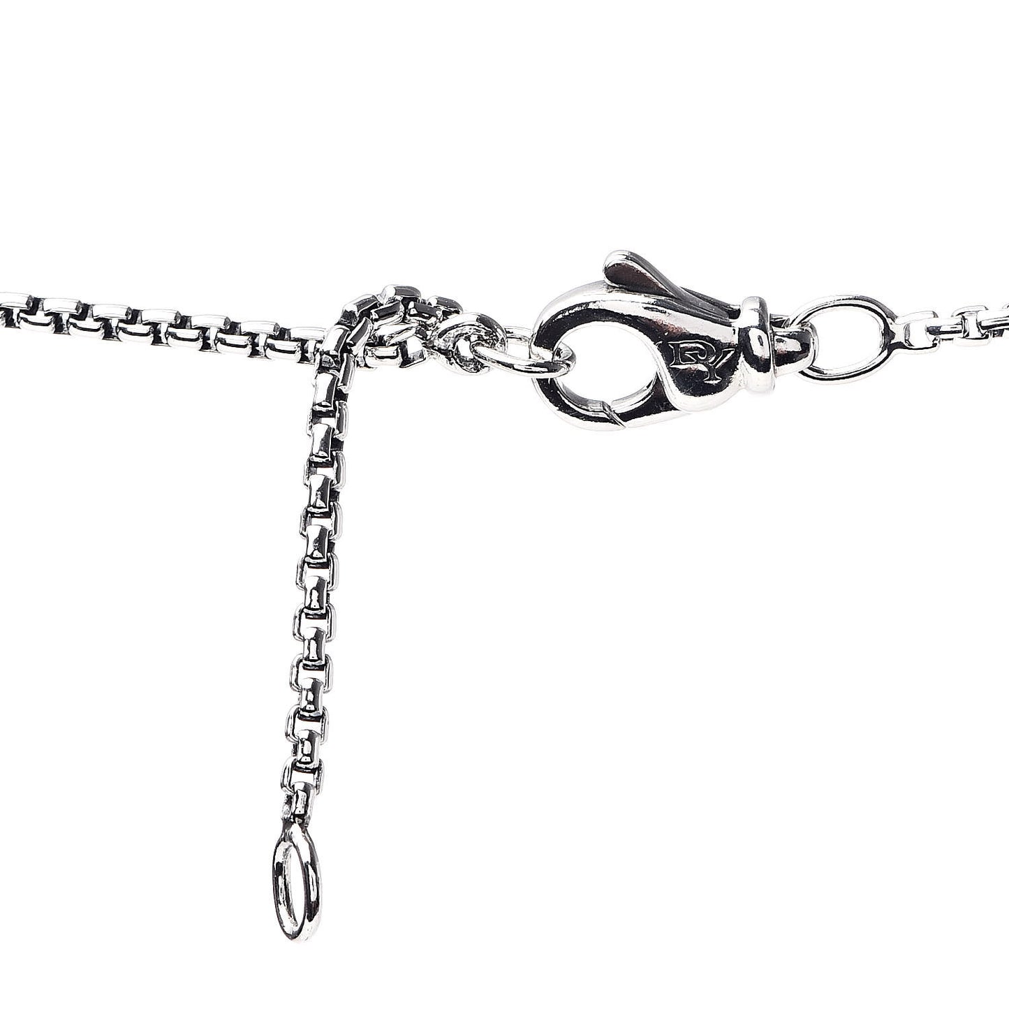 Sterling Silver Diamond Midnight Melange Dog Tag Pendant Necklace
