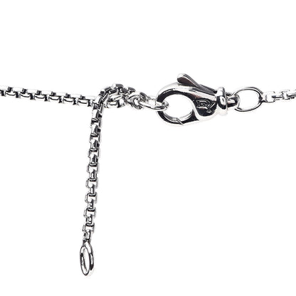 David Yurman Sterling Silver Diamond Midnight Melange Dog Tag Pendant Necklace 5 of 6