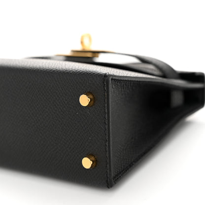 Hermes Epsom Mini Kelly Sellier 20 Black 10 of 11