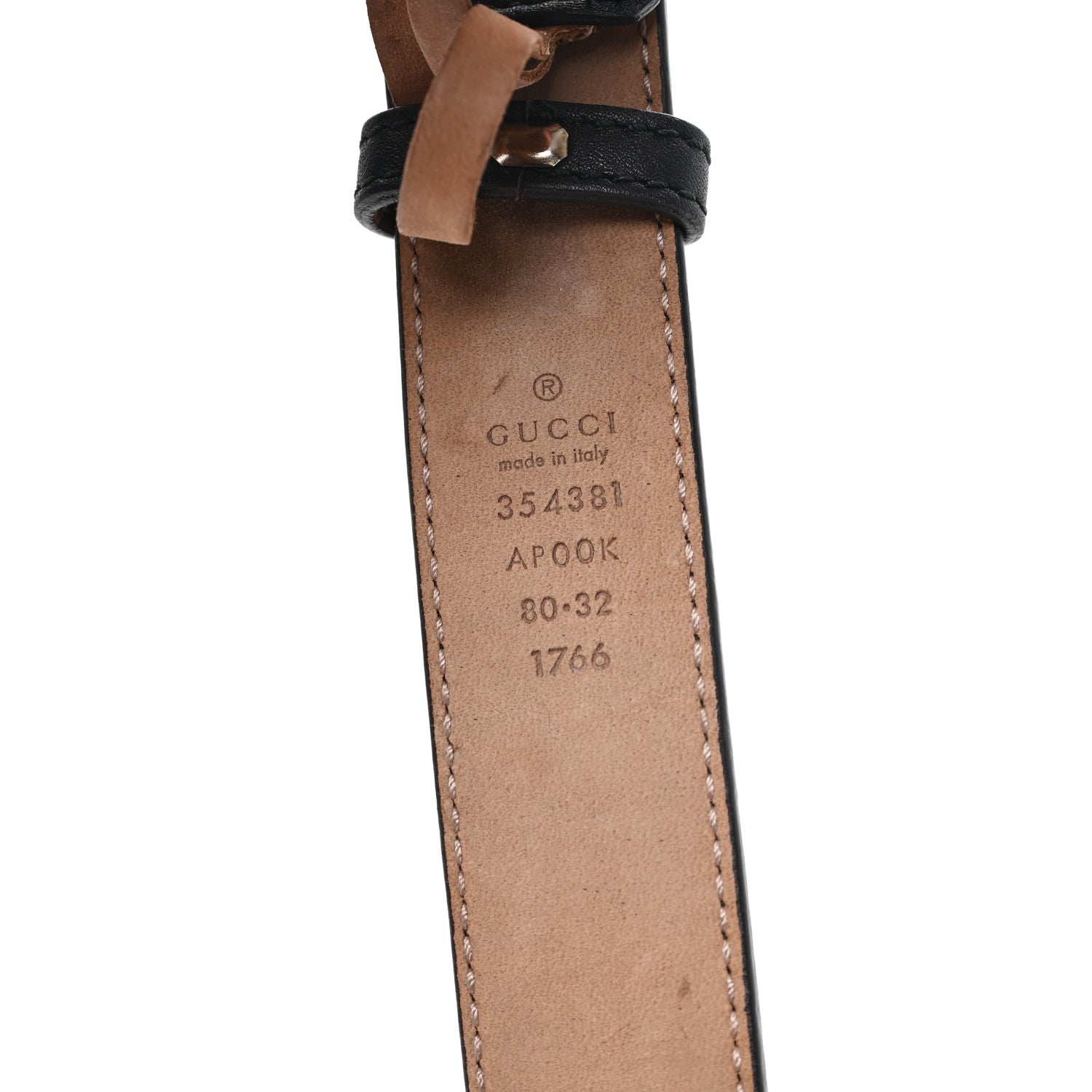 Gucci Calfskin Crystal Interlocking G Belt 80 32 Black 3 of 4