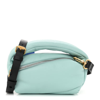 Off-White Calfskin Puffy Pump Pouch Crossbody Bag Light Blue 1 of 8