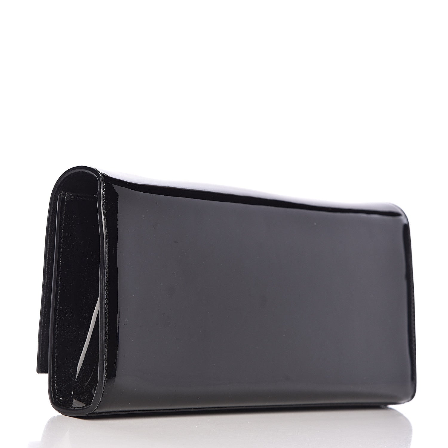 Saint Laurent Patent Classic Monogram Cassandre Clutch Black 3 of 11