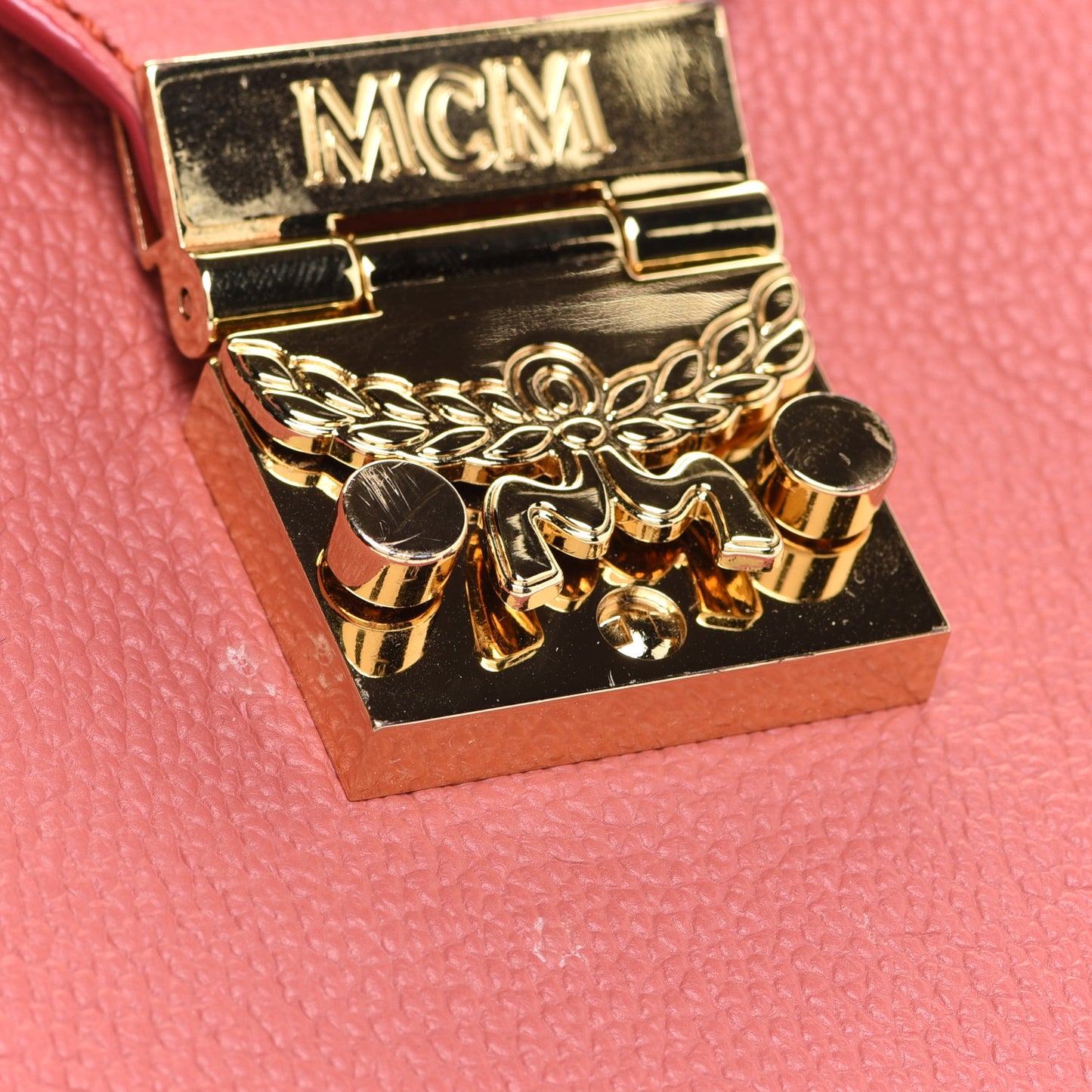 Calfskin Studded Shoulder Bag Pink