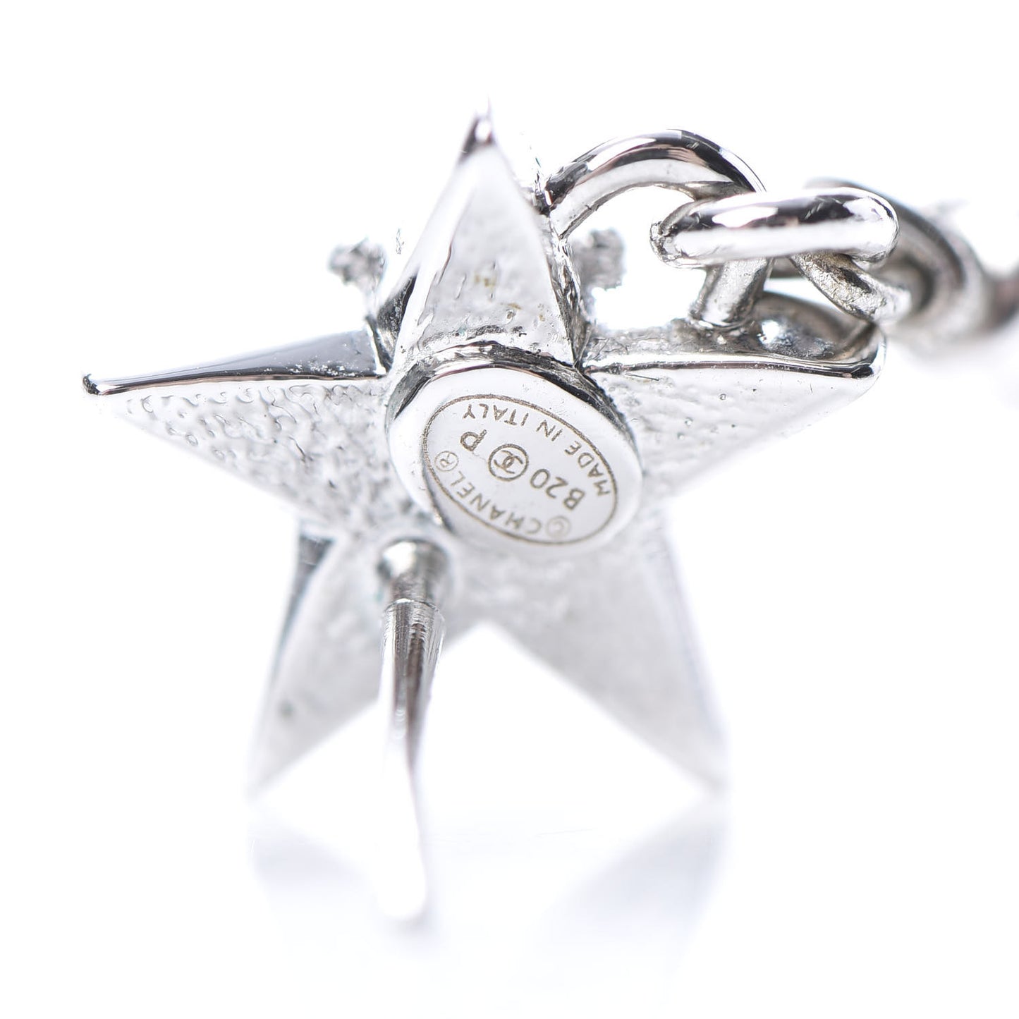 Crystal Pearl CC Star Drop Earrings Silver