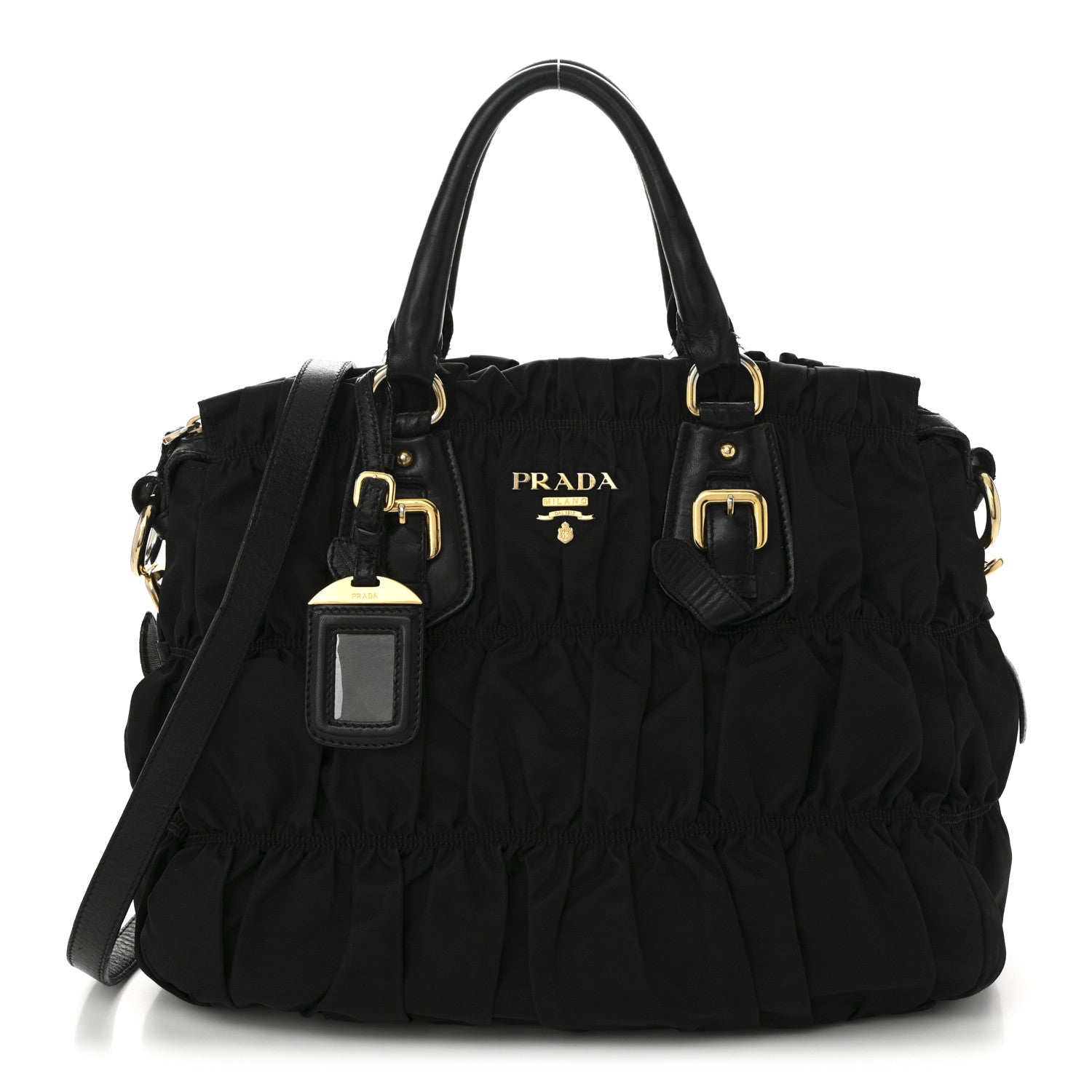 Prada Tessuto Nylon Gaufre Tote Black 1 of 9