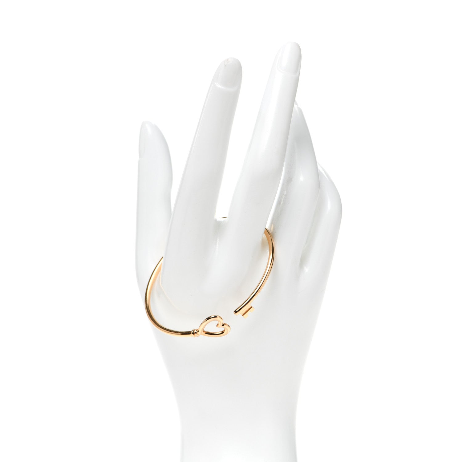 Tiffany 18K Yellow Gold Wire Heart Bracelet 2 of 4