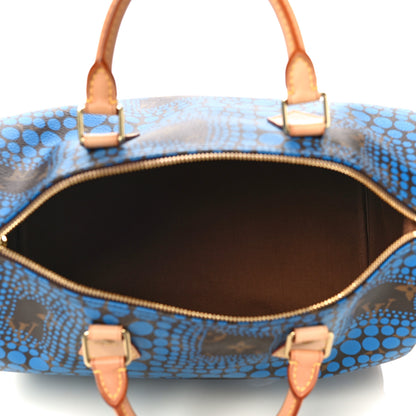Louis Vuitton Monogram Kusama Town Speedy 30 Blue 5 of 11