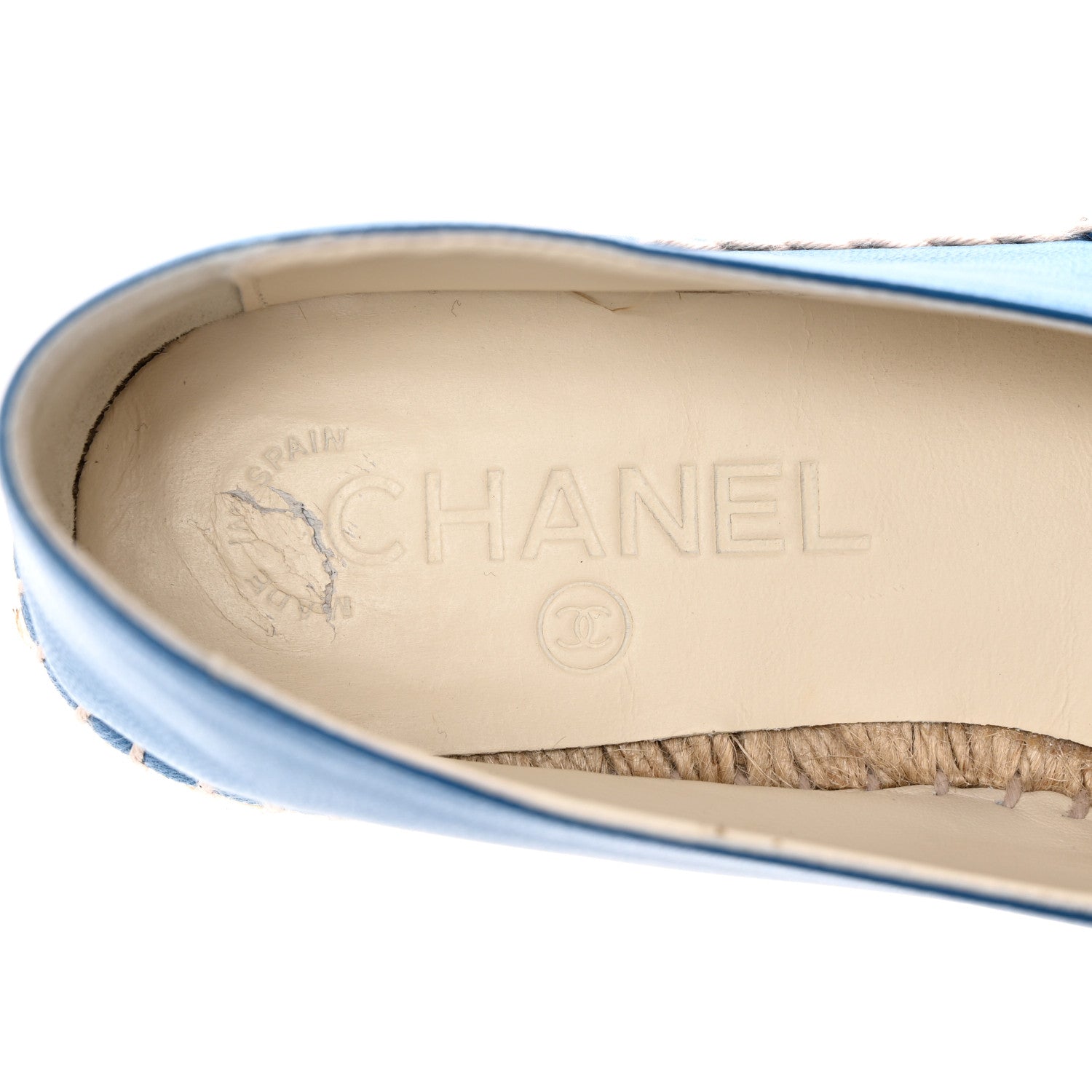 Chanel Lambskin CC Espadrilles 37 Blue 9 of 12