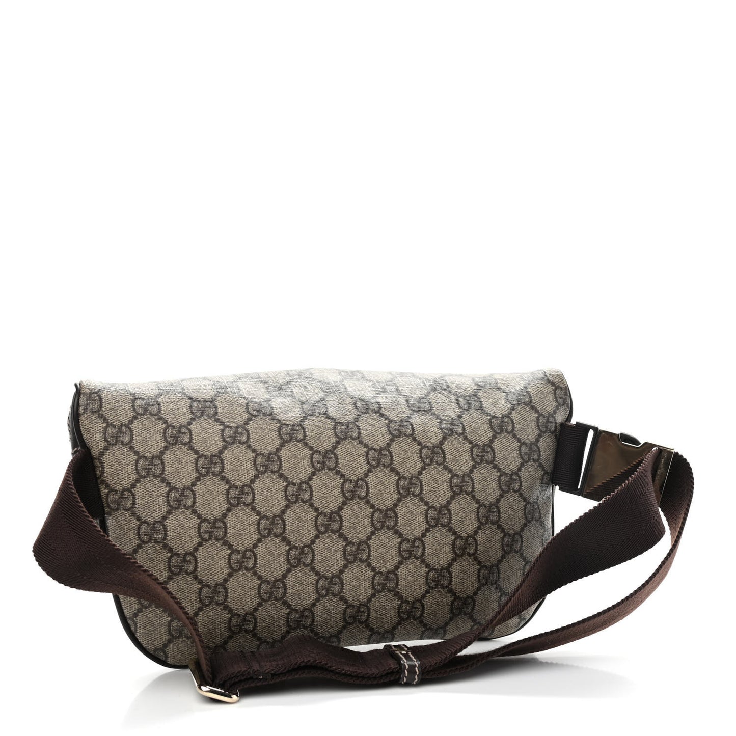 GG Supreme Monogram Belt Bag Dark Brown