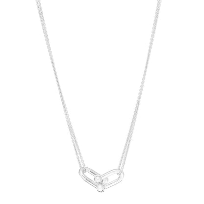 Tiffany Sterling Silver Double HardWear Link Pendant Necklace 1 of 4