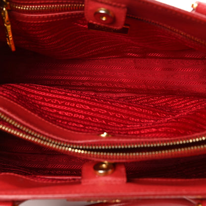 Prada Saffiano Medium Galleria Double Zip Tote Fuoco 4 of 8