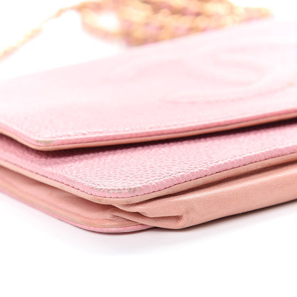 Chanel Caviar Timeless CC Wallet On Chain WOC Pink 9 of 14
