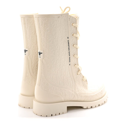 Christian Dior Oblique Rubber Diorcamp Boots 41 Off White 4 of 7