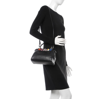 Fendi Nappa Studded Mini Peekaboo Iconic Satchel Black Multicolor 2 of 9