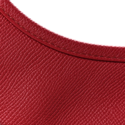 Hermes Taurillon Clemence Amazone Evelyne III PM Rouge Grenat Orange 13 of 13