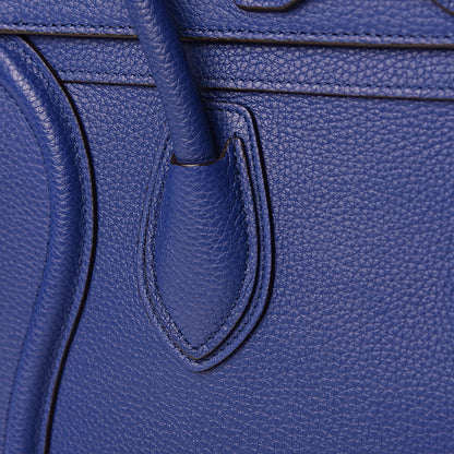 Celine Drummed Calfskin Micro Luggage Indigo 8 of 15