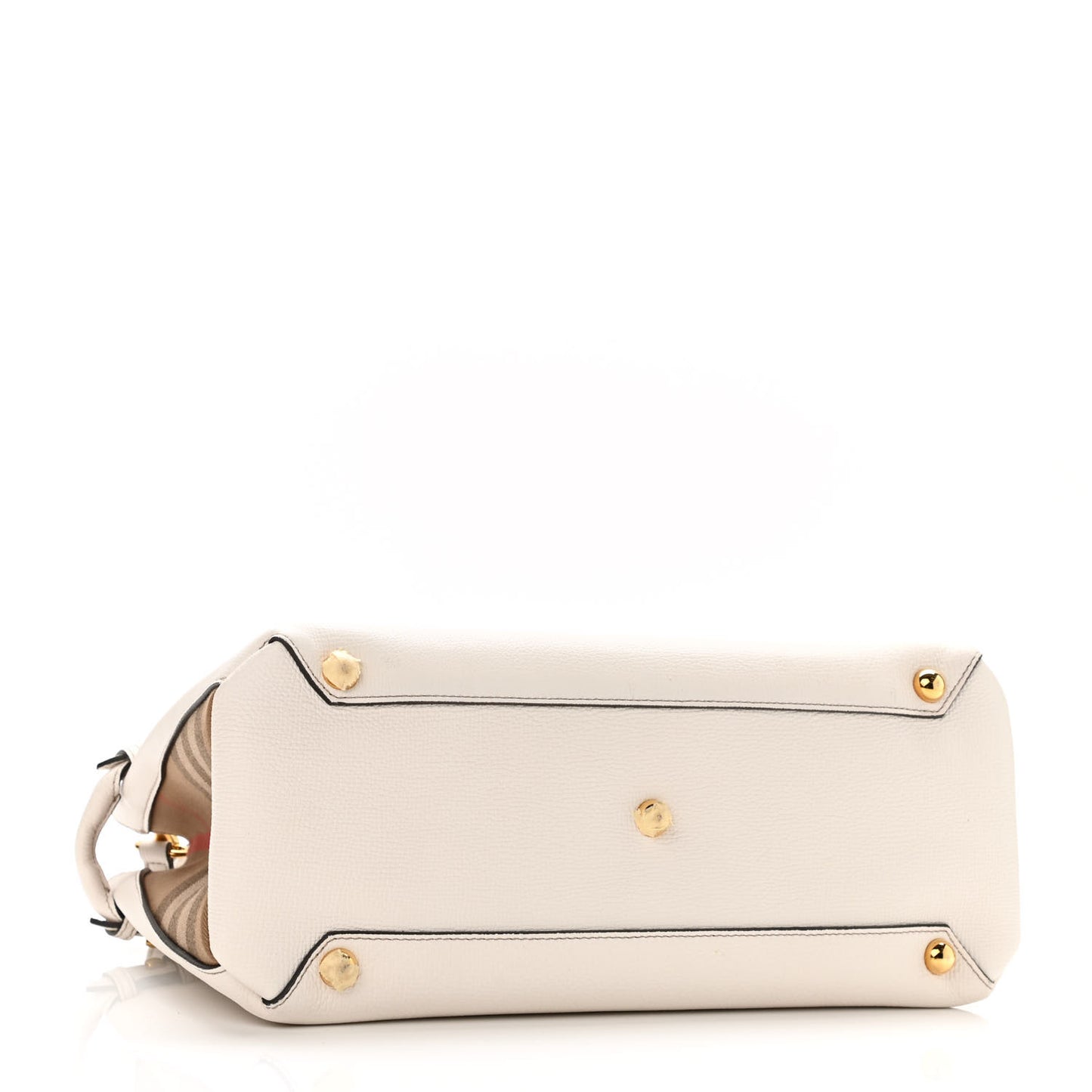 Derby Calfskin House Check Medium Banner Tote Beige