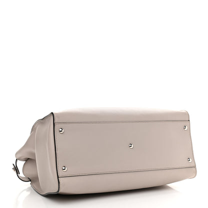 Fendi Vitello Seta Plexiglass Granite Large Peekaboo Iconic Satchel Polvere 4 of 14