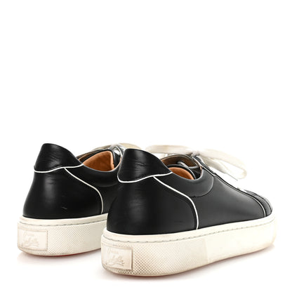 Christian Louboutin Calfskin Vierissima Flat Sneakers 39.5 Black 5 of 8