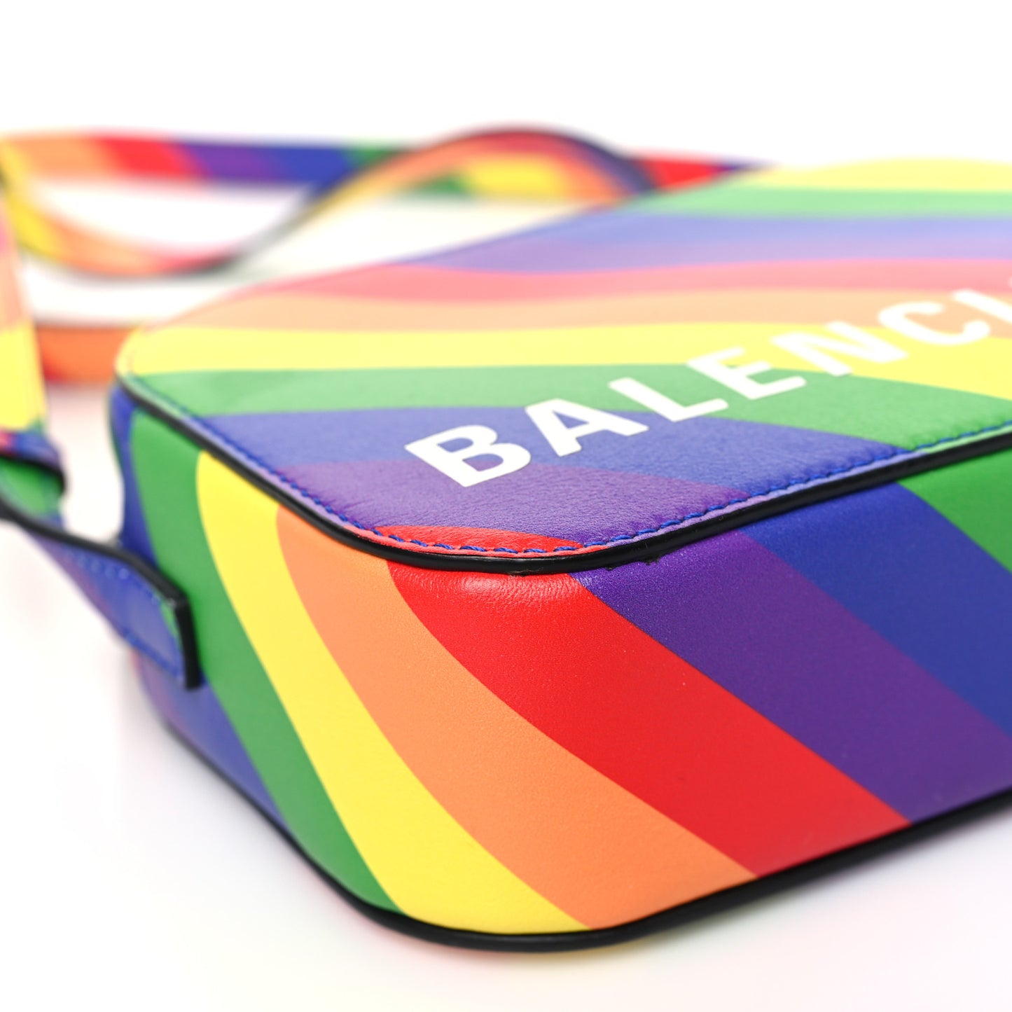 Smooth Calfskin Rainbow Logo XS Ville Camera Bag Multicolor