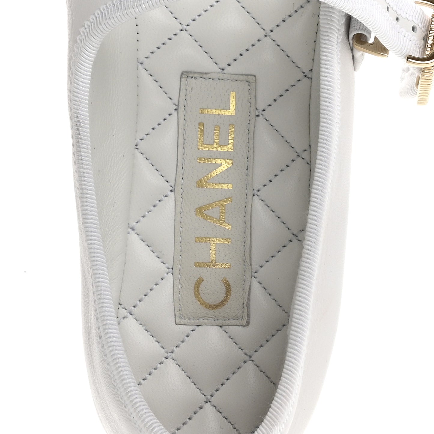 Lambskin Mary Jane Flats 39 White