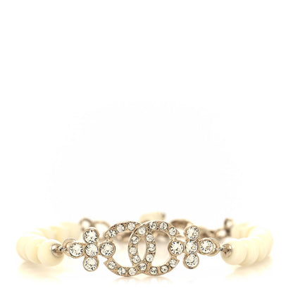 Chanel Pearl Crystal CC Bracelet Gold 1 of 5