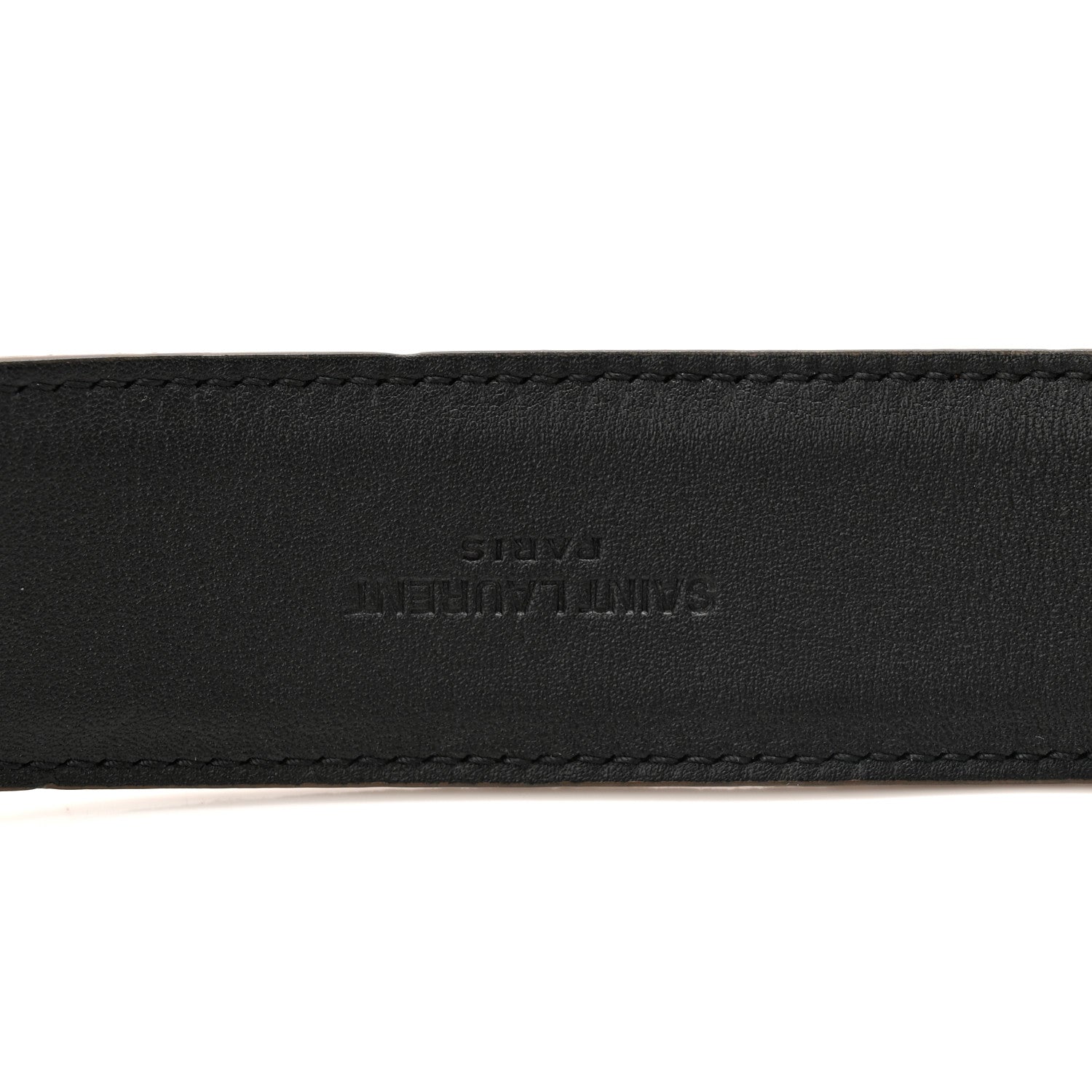 Saint Laurent Suede Monogram Square Buckle Belt 80 32 Tan Bronze 4 of 5