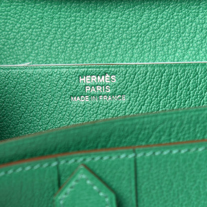 Hermes Chevre Mysore Bearn Gusset Wallet Menthe 6 of 9