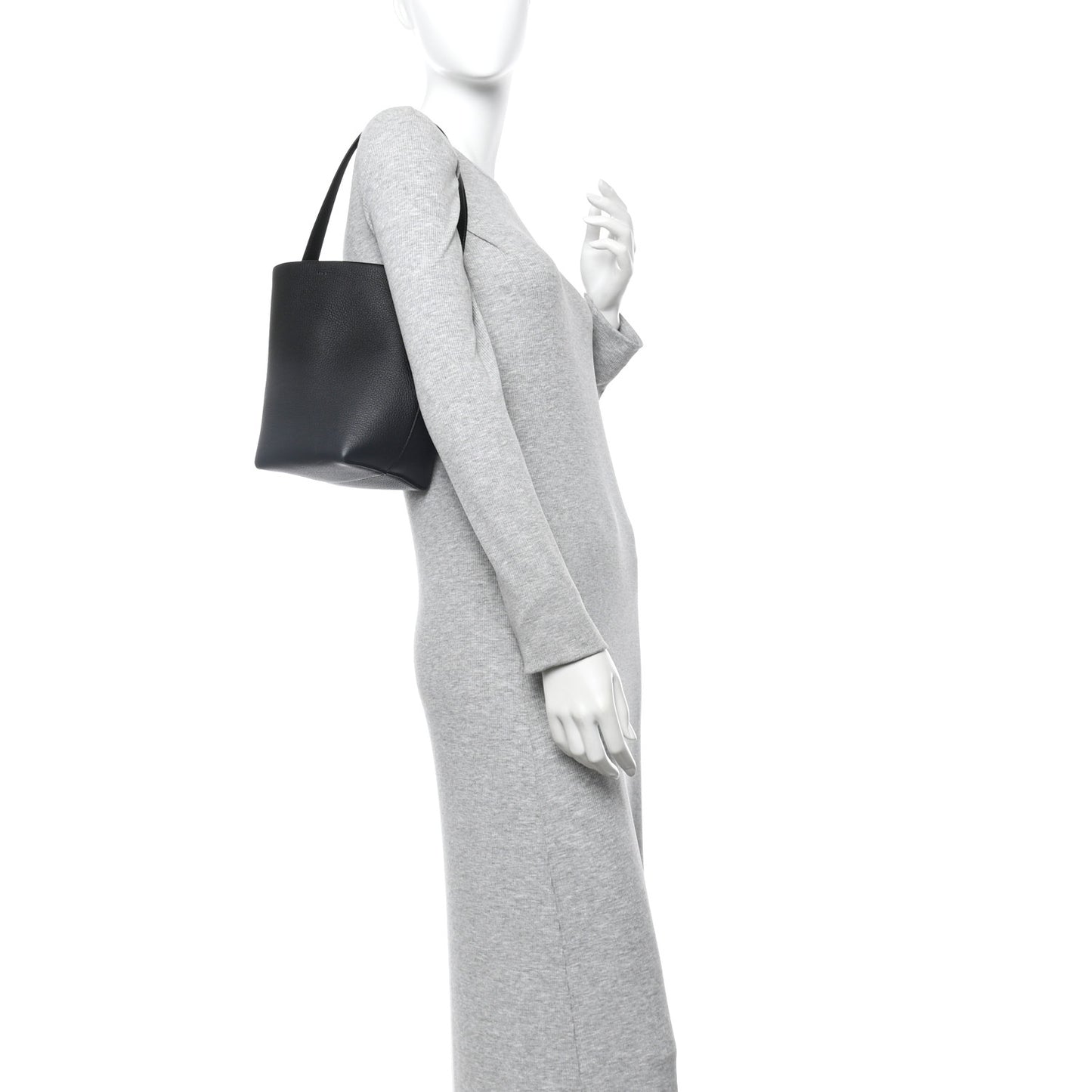 Grained Calfskin Small N/S Park Tote Black
