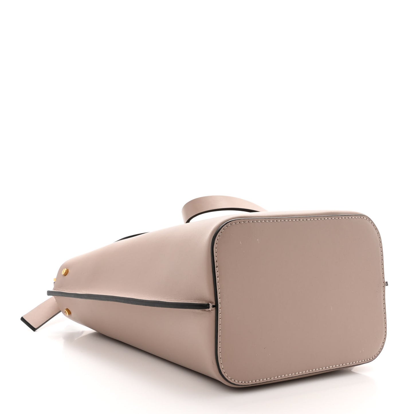Calfskin Vlogo Bucket Bag Poudre